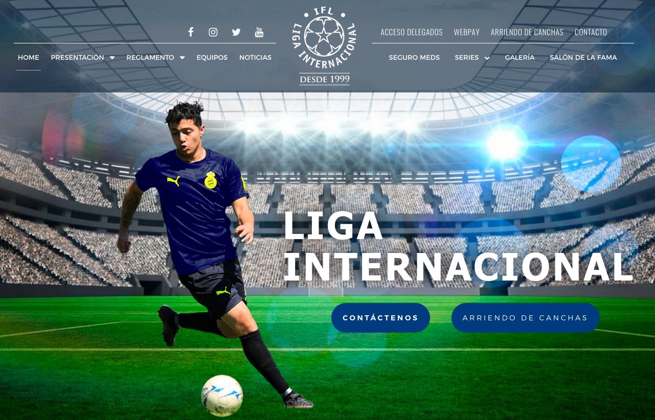 Liga Internacional lanza nueva web